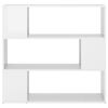 vidaXL B&uuml;cherregal Raumteiler Hochglanz-Wei&szlig; 100x24x94 cm