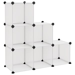 vidaXL Regalsystem mit 6 W&uuml;rfeln Transparent PP