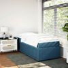 vidaXL Boxspringbett mit Matratze Dunkelblau 90x200 cm Samt