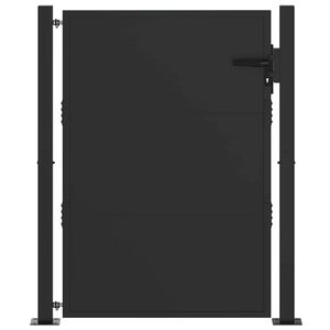 vidaXL Gartentor 110 x 130 cm Pulverbeschichteter Stahl Abschlie&szlig;bar