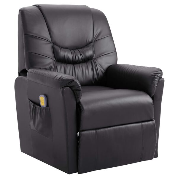 vidaXL Massagesessel Grau Kunstleder