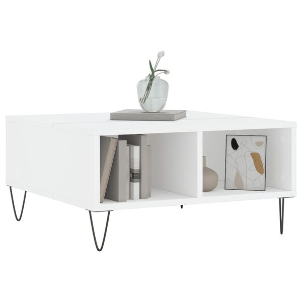 vidaXL Couchtisch Wei&szlig; 60x60x30 cm Holzwerkstoff