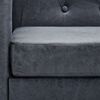 vidaXL Chesterfield Sofagarnitur Kunstleder in Wildleder-Optik Grau