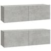 vidaXL TV-Wandschr&auml;nke 2 Stk. Betongrau 100x30x30 cm Holzwerkstoff