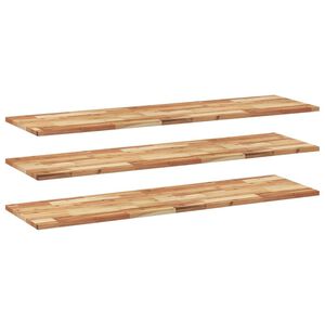 vidaXL Schweberegale 3 Stk. 140x40x2 cm Massivholz Akazie &Ouml;lbehandelt