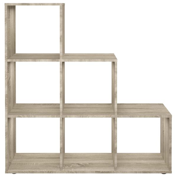 FMD Raumteiler 6 F&auml;cher 104,3x32,6x106,5 cm Sandeiche-Optik