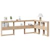 vidaXL Kopfteil mit B&uuml;cherregal L-Form 120 cm Massivholz Kiefer