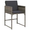 vidaXL Garten Essgruppe 5 pcs Grau Poly-Rattan