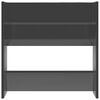 vidaXL Wand-Schuhschr&auml;nke 2 Stk. Hochglanz-Grau 60x18x60cm