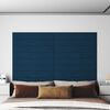 vidaXL Wandpaneele 12 Stk. Blau 90x15 cm Samt 1,62 m&sup2;