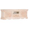 vidaXL TV-Schrank Wei&szlig; 120x30x40 cm Massivholz Mango