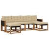 vidaXL Outdoor-Sofagarnitur 6 stk. Natur und Beige