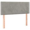 vidaXL Boxspringbett mit Matratze & LED Hellgrau 120x200 cm Samt