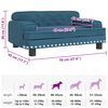 vidaXL Hundebett Blau 70x45x30 cm Samt