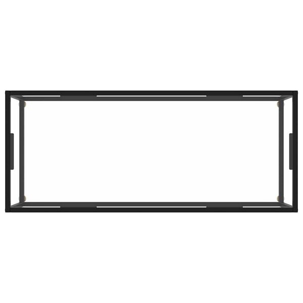 vidaXL Couchtisch Schwarz mit Hartglas 120x60x35 cm