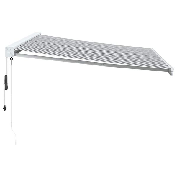 vidaXL Markise Einziehbar Anthrazit und Wei&szlig; 4x3 m Stoff und Aluminium