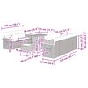 vidaXL Gartensofa-set mit Kissen 13 pcs Schwarz Poly-Rattan