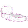vidaXL Bettgestell mit LED ohne Matratze "Zadar" Cappuccino-Braun 80x200 cm