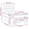 vidaXL Boxspringbett mit Matratze Schwarz 120x190 cm Samt