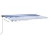 vidaXL Standmarkise Manuell Einziehbar 600x300 cm Blau/Wei&szlig;
