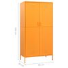 vidaXL Kleiderschrank Senfgelb 90x50x180 cm Stahl