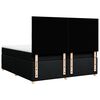 vidaXL Boxspringbett mit Matratze Schwarz 200x200 cm Stoff