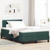 vidaXL LED Boxspringbett mit Matratze Dunkelgr&uuml;n 120 x 200 cm Samt
