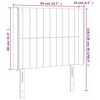 vidaXL LED Kopfteil Schwarz 83x16x118/128 cm Stoff