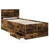 vidaXL Tagesbett Ger&auml;ucherte Eiche und Schwarz 100 x 200 cm