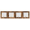 vidaXL Hundetor mit St&auml;ndern 4 pcs Ger&auml;ucherte Eiche 60 x 60 cm