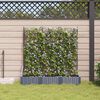 vidaXL Garten-Pflanzgef&auml;&szlig; 3 pcs Grau 120 x 40 x 125,5 cm Stahl