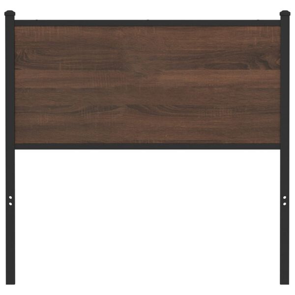 vidaXL Ersatz-Kopfteil Braun Eichen-Optik 80 cm Holzwerkstoff und Stahl