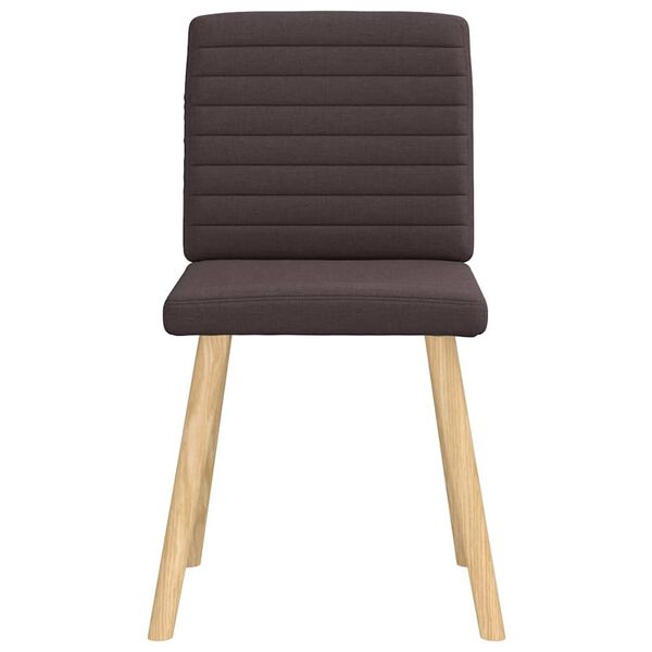vidaXL Esszimmerst&uuml;hle 6 Stk. Dunkelbraun Stoff