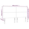 vidaXL LED Kopfteil Creme 200x5x118/128 cm Stoff