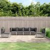 vidaXL 6-tlg. Garten-Lounge-Set mit Kissen Wei&szlig; Stahl