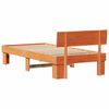 vidaXL Bettrahmen Wachsbraun 90 x 190 cm Massives Kiefernholz