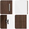 vidaXL Sideboard mit Regal Braun Eichen-Optik 88,5 x 30,5 x 55,5 cm