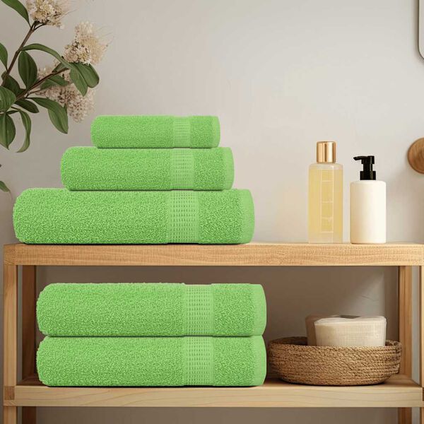 vidaXL Duscht&uuml;cher FROGN 4 Stk. Apfelgr&uuml;n 70x140 cm 360 g/m&sup2;