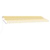 vidaXL Standmarkise Manuell Einziehbar 500x300 cm Gelb/Weiß