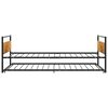 vidaXL Ausziehbett Schwarz Metall 90x200 cm