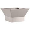 vidaXL Feuerstelle Braun 60 x 60 x 35 cm Wetterfeststahl
