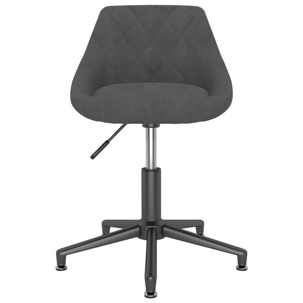 vidaXL Esszimmerst&uuml;hle 6 Stk. Drehbar Dunkelgrau Samt