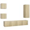 vidaXL 5-tlg. TV-Schrank-Sets Sonoma-Eiche Holzwerkstoff