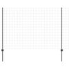 vidaXL Euro-Zaun mit Pfosten 10 x 1,5 m PVC-beschichteter Stahl Grau