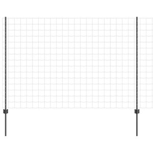 vidaXL Euro-Zaun mit Pfosten 10 x 1,5 m PVC-beschichteter Stahl Grau