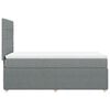 vidaXL Boxspringbett mit Matratze Hellgrau 100x200 cm Stoff