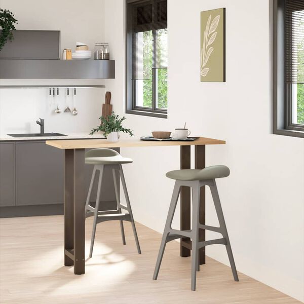vidaXL Bartischbeine Naturstahl 2 Stk. 40x(100-101) cm Stahl
