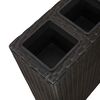 vidaXL Garten-Hochbeet mit 4 T&ouml;pfen Poly Rattan Schwarz