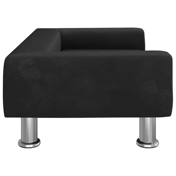 vidaXL Hundebett Schwarz 70x45x26,5 cm Samt
