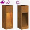 vidaXL Solar LED Wegeleuchte 2 pcs Bronze Wetterfeststahl
